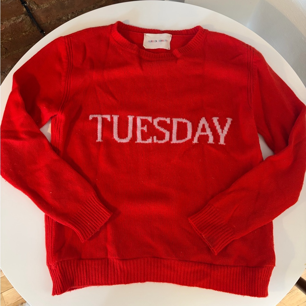 Alberta Ferretti Red 'Tuesday' Sweater